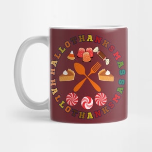 Happy Happy Merry HalloThanksMas Mug